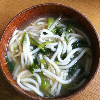 もやしとほうれん草のダシダうどん